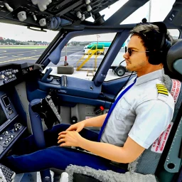 Icono de súper vuelo piloto simulador